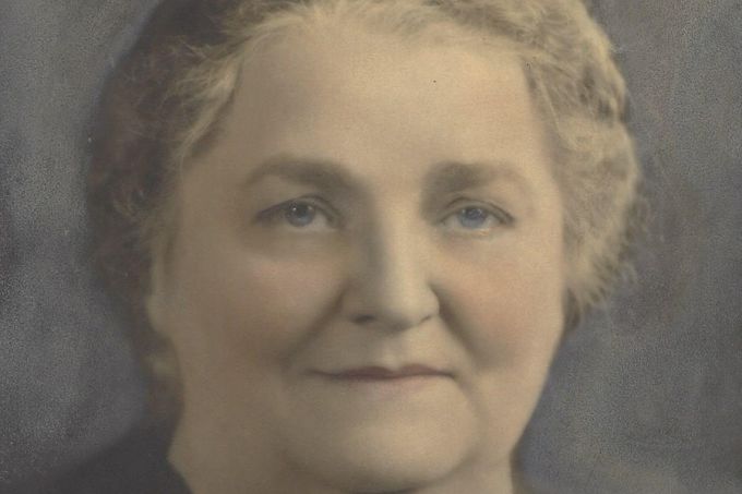 Portræt af Rhoda Wise.