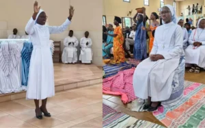 Aicha Settimia Canté aflægger sine midlertidige løfter i Guinea-Bissau.