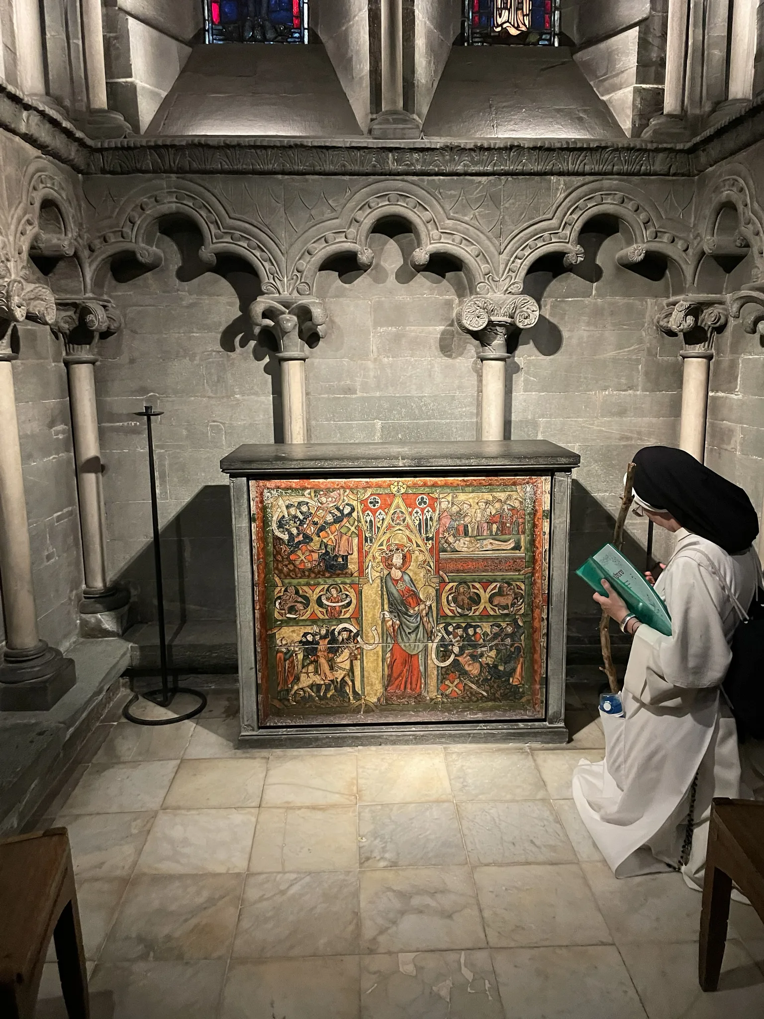 En kopi af Olaf-alteret fra ca. 1320 i Nidarosdomen i Trondheim.