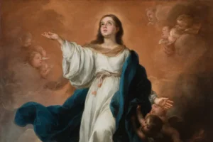 Detalje af Murillos Walpole Immaculate Conception