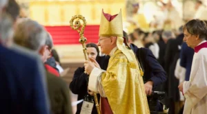 Ærkebiskop Richard Moth i Westminster Cathedral ved sin indsættelsesmesse den 14. februar 2026.