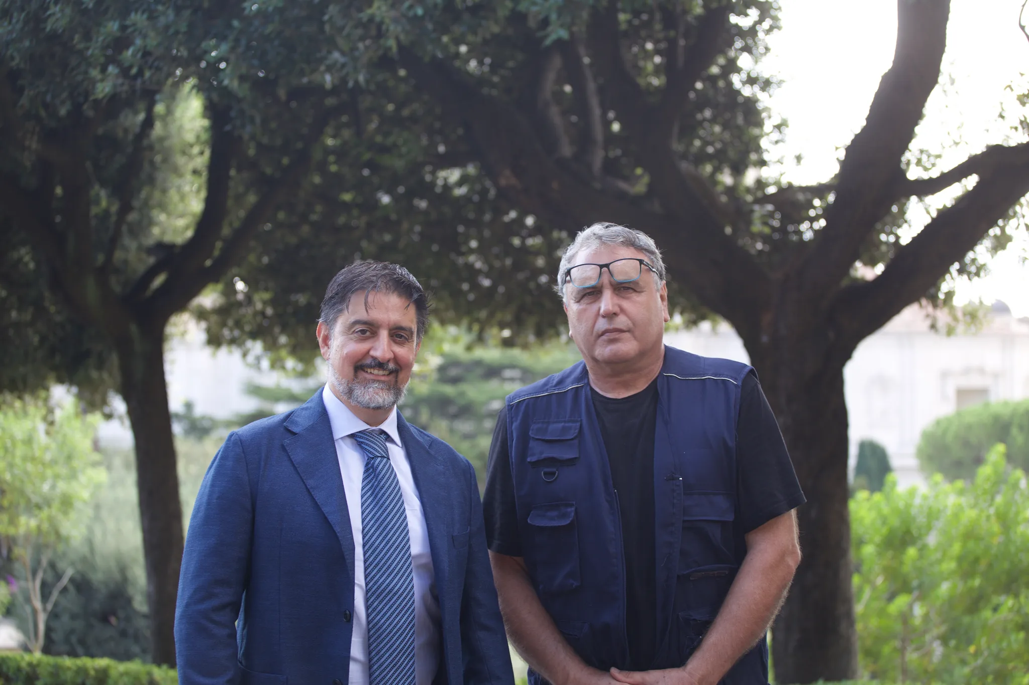 Stefano Giampaolo og Gilberto Bianchi i Vatikanets haver
