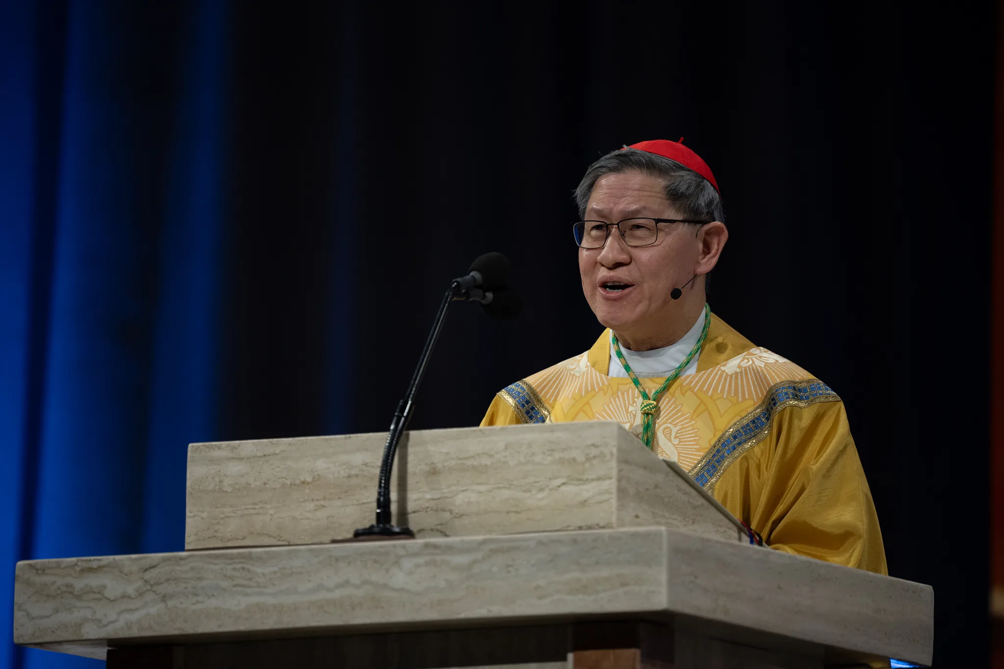 Kardinal Luis Antonio Tagle holder prædikenen ved Fulton Sheens saligkåringsmesse.