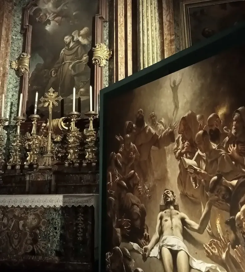 Giovanni Gasparros maleri Transito di San Francesco.